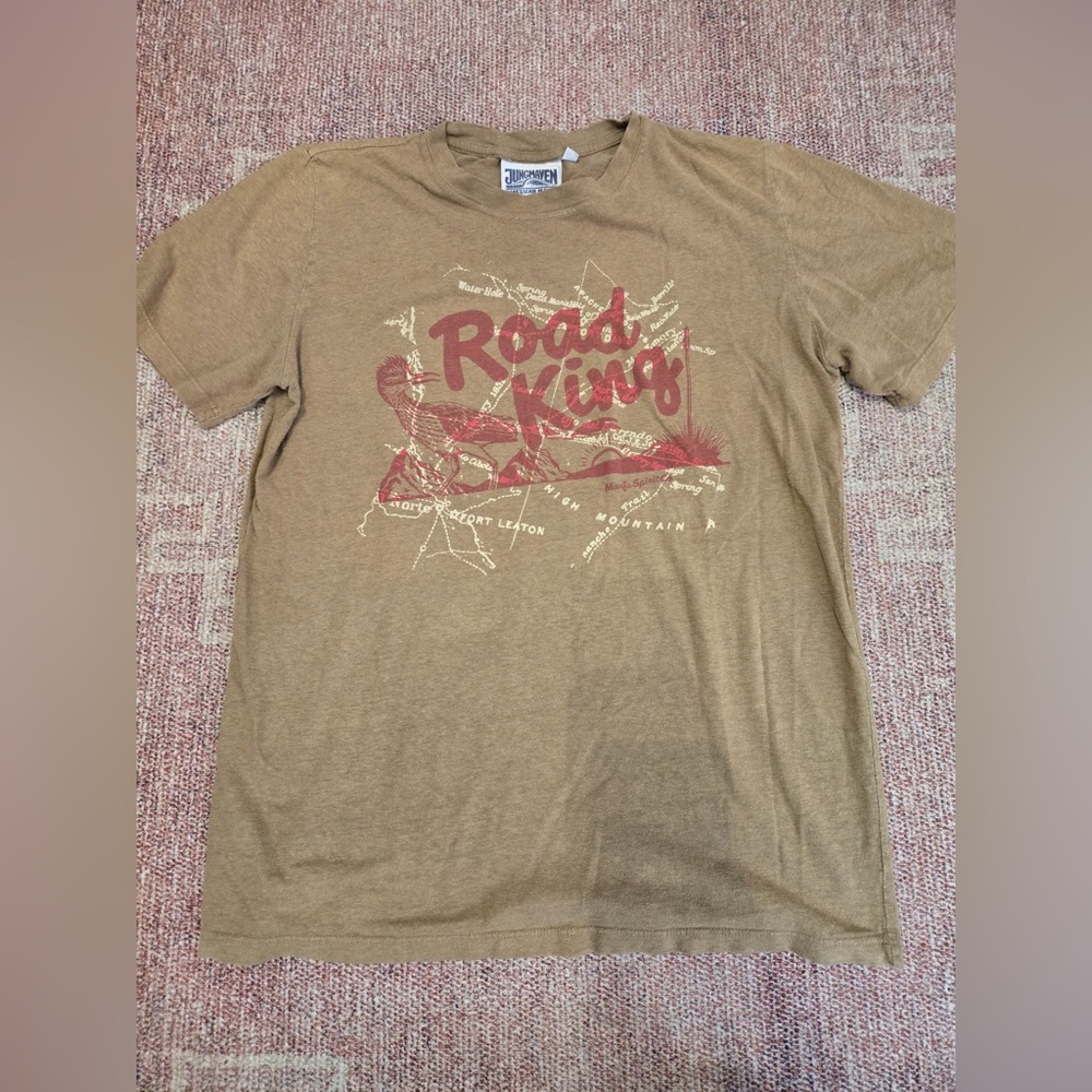 Jungmaven Road King roadrunner southwest desert men’s small soft organic cotton